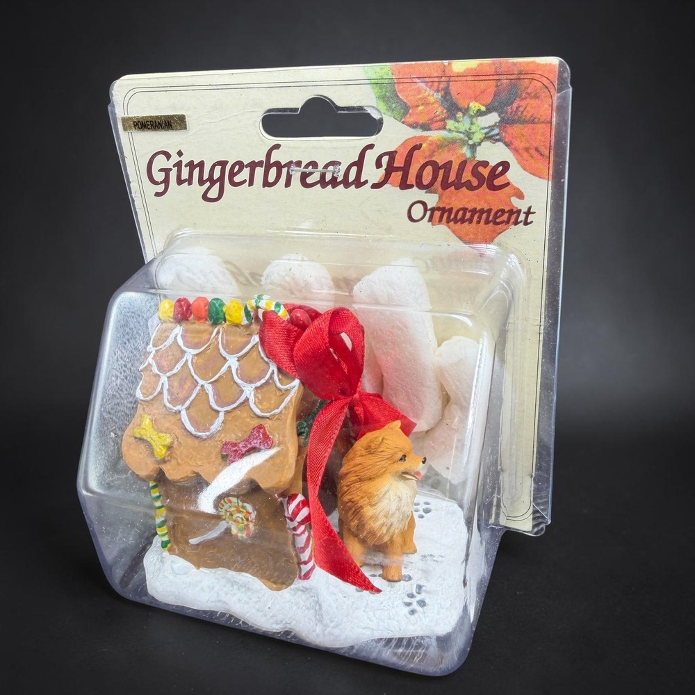 Conversation Concepts Pomeranian Gingerbread House Ornament Dog Tan Resin New